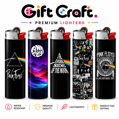 Pink Floyd Lighter Pack | 5-Piece Set | Gift Craft BD