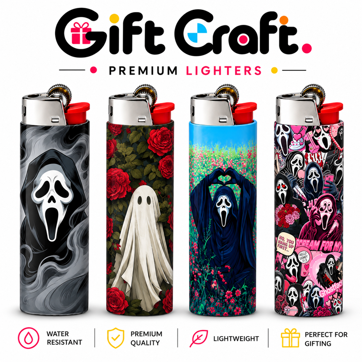 Ghost  Lighter Pack | 4-Piece Art Set | Gift Craft BD