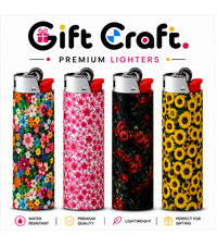 Floral Lighter Pack | 4-Piece Art Set | Gift Craft BD