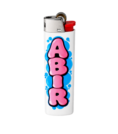 Custom Name Bubble Front Full Wrap Edition Lighter | Gift Craft