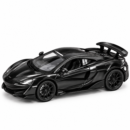 McLaren 600LT 1:24 Scale Model Car – Glossy Black Edition