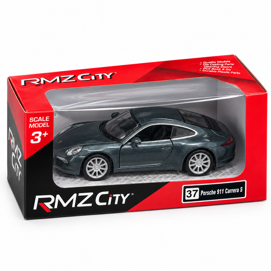 RMZ City Porsche 911 Carrera S Die-Cast Model Car – Metallic Grey