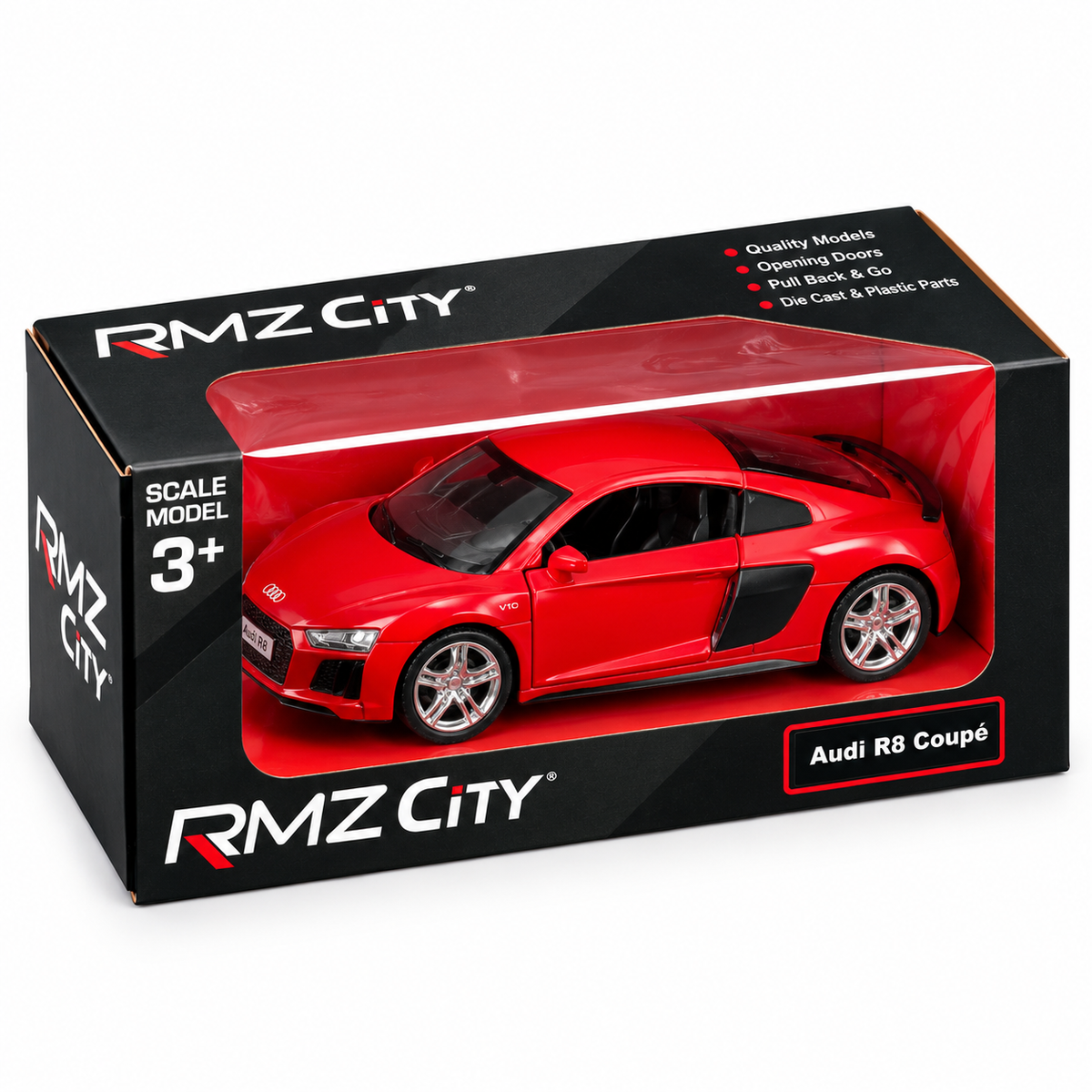 Red Audi R8 Coupé Die-Cast Model Car – RMZ City