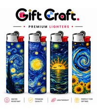 Van Gogh Lighter Pack | 4-Piece Art Set | Gift Craft BD