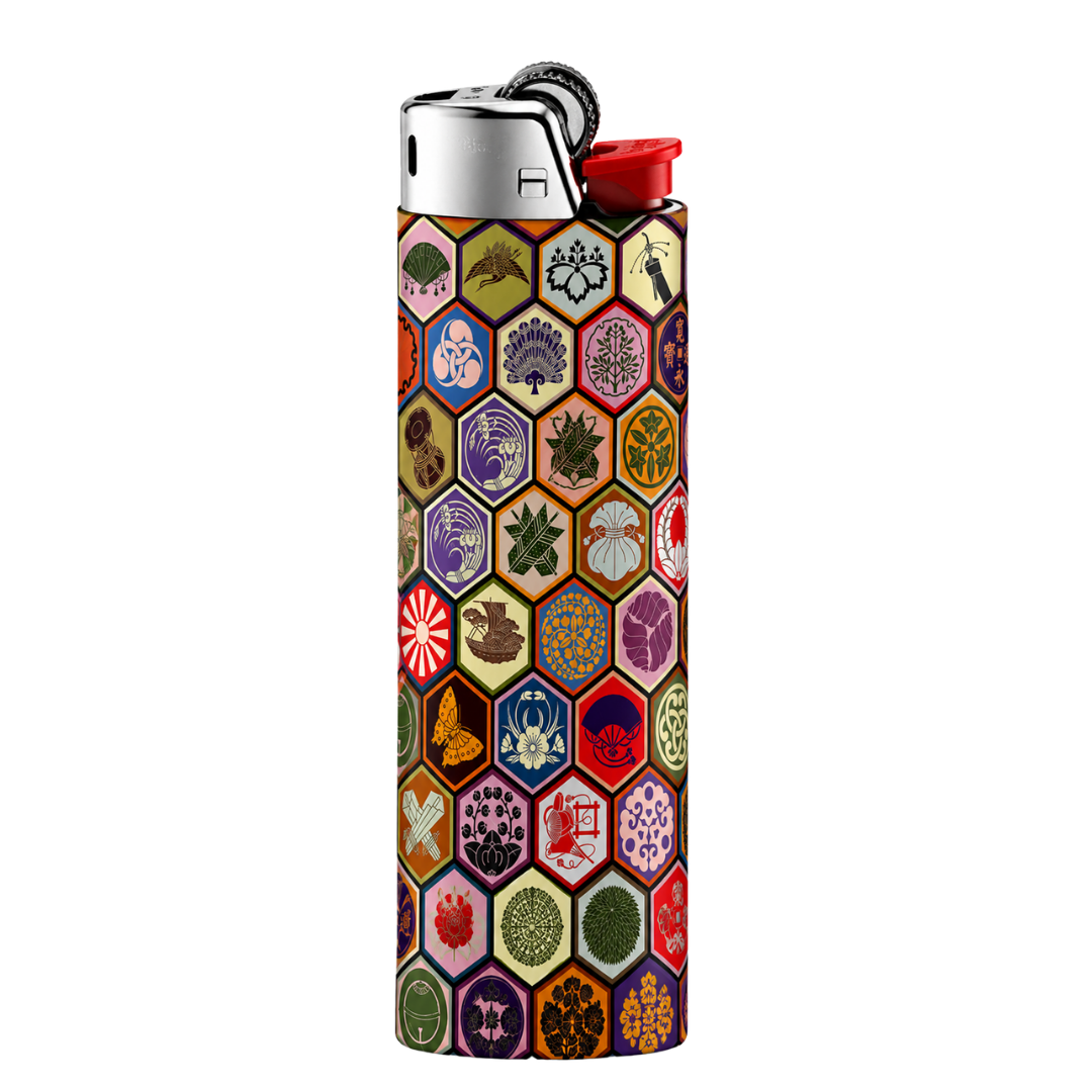 Japanese Traditional / Wagara Pattern Full Wrap Edition Lighter | Gift Craft