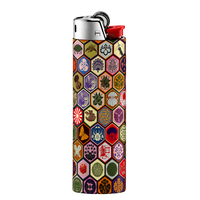Japanese Traditional / Wagara Pattern Full Wrap Edition Lighter | Gift Craft