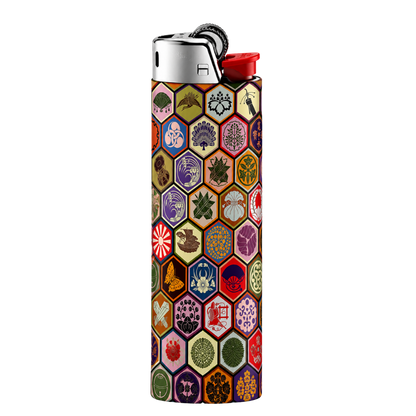 Japanese Traditional / Wagara Pattern Full Wrap Edition Lighter | Gift Craft