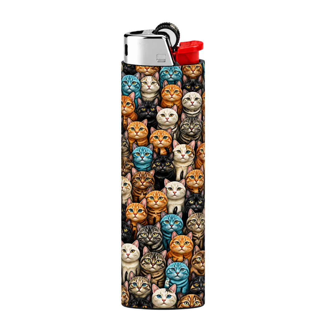 Colorful Cat Full Wrap Edition Lighter | Gift Craft