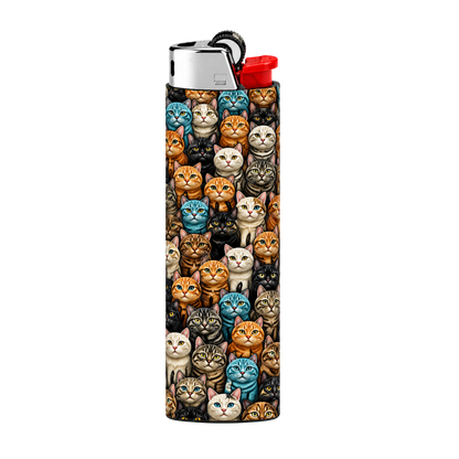 Colorful Cat Full Wrap Edition Lighter | Gift Craft
